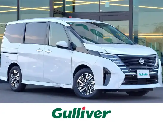 日産 セレナ e－パワー ハイウェイスター V 東京都 2025(令7)年 0.1万km未満 プリズムホワイト 登録済未使用車/全方位運転支援システム/・エマージェンシーブレーキ/・踏み間違い衝突防止アシスト/・車線逸脱防止支援/・ブラインドスポットアシスト/・アダプティブLEDヘッドライトシステム/・プロパイロット/・アラウンドビューモニター/インテリジェントルームミラー/アドバンスドドライブアシストディスプレイ（12.3インチカラーディスプレイ）/ワイヤレス充電器/ETC2.0/純正ナビ/フルセグTV/後席専用モニターHDMI NissanConnectナビ付車用/両側パワースライドドア/シートバックテーブル/後席ロールサンシェード/LEDヘッドライト/16インチ純正アルミホイール