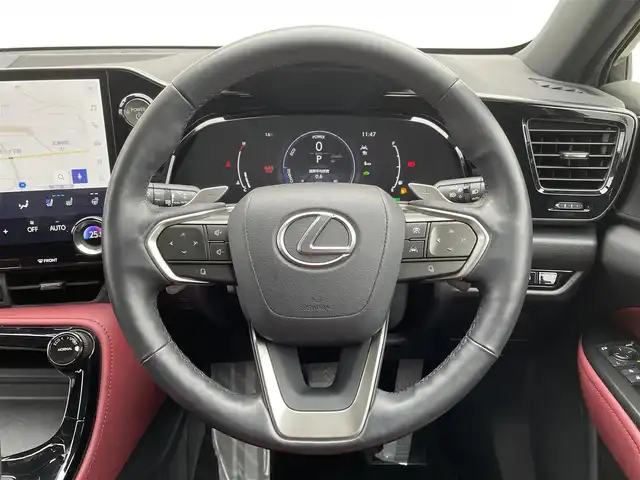 レクサス ＮＸ 350h バージョンL 茨城県 2022(令4)年 1.6万km セレスティアルブルーガラスフレーク 14インチ純正ナビ/レクサスセーフティセンス/パノラミックビューカメラ/カラーヘッドアップディスプレイ/ステアリングヒーター/BSM/レーダークルーズコントロール/デジタルインナーミラー/三眼LEDヘッドライト/パワーメモリーシートヒーター/全席シートヒーター/前席シートベンチレーション/純正ドライブレコーダー/パドルシフト/電子式パーキング/オートワイパー/オートライト