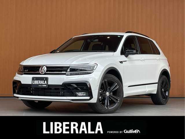 フォルクスワーゲン ティグアン TDI 4モーション Rライン ブラックスタイル 愛知県 2018(平30)年 3.4万km オリックスホワイトマザーオブパールエフェクト 純正ナビ/　CD/DVD/USB/SD/BT/AppleCarPlay/フルセグTV/360°カメラ/デジタルメータークラスター/ジェスチャーコントロール/アダプティブシャシーコントロール/アダプティブクルーズコントロール/レーンキープアシスト/ブラインドスポットモニター/パドルシフト/レザーシート/パワーシート/全席シートヒーター/LEDヘッドライト/ダイナミックライトアシスト/ハンズフリーパワーテールゲート/保証書/取扱説明書/スペアキー