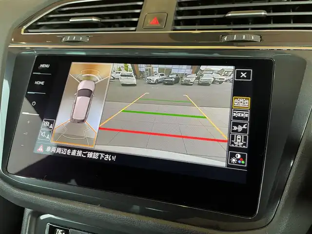 フォルクスワーゲン ティグアン TDI 4モーション Rライン ブラックスタイル 愛知県 2018(平30)年 3.4万km オリックスホワイトマザーオブパールエフェクト 純正ナビ/　CD/DVD/USB/SD/BT/AppleCarPlay/フルセグTV/360°カメラ/デジタルメータークラスター/ジェスチャーコントロール/アダプティブシャシーコントロール/アダプティブクルーズコントロール/レーンキープアシスト/ブラインドスポットモニター/パドルシフト/レザーシート/パワーシート/全席シートヒーター/LEDヘッドライト/ダイナミックライトアシスト/ハンズフリーパワーテールゲート/保証書/取扱説明書/スペアキー