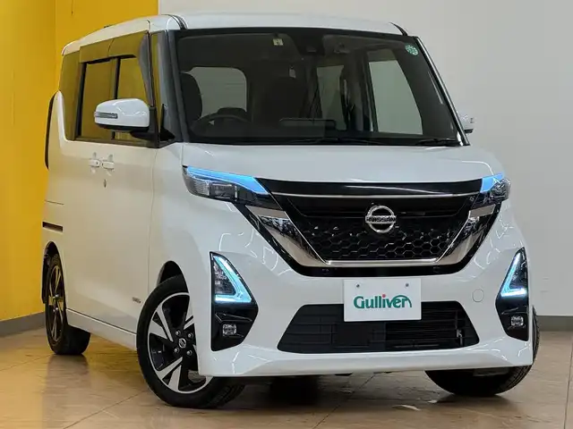 日産 ルークス HWS Gターボ プロパイロットED 群馬県 2020(令2)年 7.1万km ホワイトパール 360°セーフティアシスト/・インテリジェントエマージェンシーブレーキ/・踏み間違い衝突防止アシスト/・インテリジェントLI +LDW/・インテリジェントFCW/・ハイビームアシスト/・アダプティブLEDヘッドライトシステム/・インテリジェントDA/プロパイロット/純正9インチSDナビ/・フルセグTV/・CD/DVD/BT/・USB/iPod/SD/・AM.FM/アラウンドビューモニター/パーキングセンサー/ビルトインETC/ドライブレコーダー/ハンズフリー両側電動スライドドア/革巻きステアリング/ステアリングスイッチ/アイドリングストップ/電子パーキングブレーキ/オートホールド/USBポート/LEDヘッドライト/フォグランプ/オートライト/純正15インチAW/純正フロアマット/純正ドアバイザー/電動格納ウィンカーミラー/横滑り防止システム