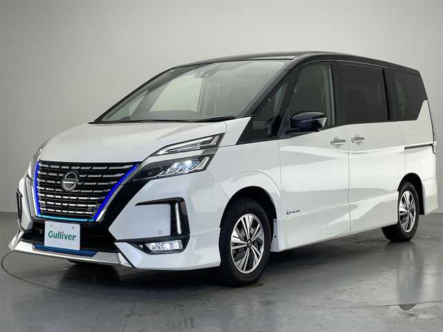 日産 セレナ e－パワー ハイウェイスター V 愛知県 2021(令3)年 4.3万km ブリリアントホワイトパール 2トーン 純正１０インチナビ　ＴＶ　Ｂｌｕｅｔｏｏｔｈ　両側電動スライドドア　アラウンドビューモニター　デジタルミラー　ＢＳＭ　レーダークルコン　衝突軽減　ドライブレコーダー　ＥＴＣ　ＬＥＤヘッドライト　禁煙車