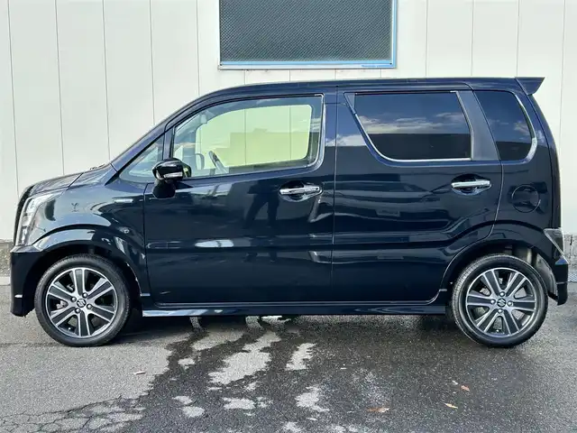 スズキ ワゴンＲ スティングレー HYBRID T 福島県 2018(平30)年 7.6万km ブルーイッシュブラックパール3 (株)IDOMが運営する【じしゃロン福島店】の自社ローン専用車両になります。こちらは現金またはオートローンご利用時の価格です。自社ローンご希望の方は別途その旨お申付け下さい/社外ディスプレイオーディオ（FM/AM/Blue tooth）/バックカメラ/ステアリングリモコン/クルーズコントロール/パドルシフト付きAT/ヘッドアップディスプレイ/フォグランプ/禁煙車/インタークーラー付きターボ/ETC