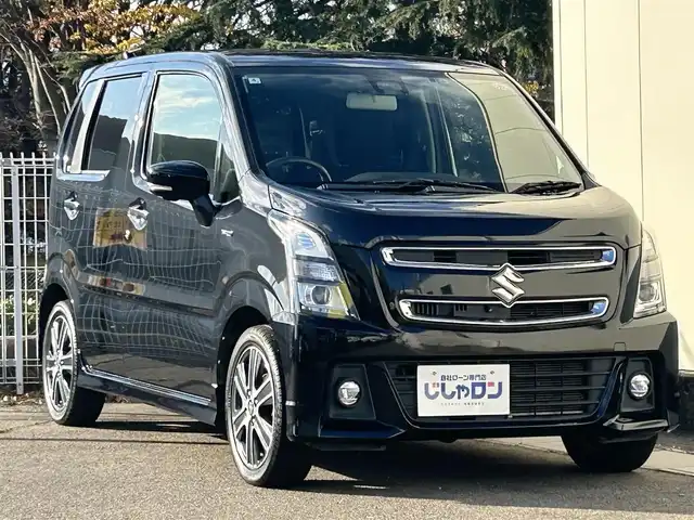 スズキ ワゴンＲ スティングレー HYBRID T 福島県 2018(平30)年 7.6万km ブルーイッシュブラックパール3 (株)IDOMが運営する【じしゃロン福島店】の自社ローン専用車両になります。こちらは現金またはオートローンご利用時の価格です。自社ローンご希望の方は別途その旨お申付け下さい/社外ディスプレイオーディオ（FM/AM/Blue tooth）/バックカメラ/ステアリングリモコン/クルーズコントロール/パドルシフト付きAT/ヘッドアップディスプレイ/フォグランプ/禁煙車/インタークーラー付きターボ/ETC