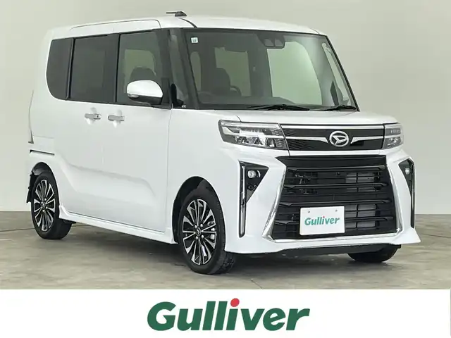 ダイハツ タント カスタム RS 千葉県 2024(令6)年 1万km シャイニングホワイトパール 禁煙車/純正７型ナビ（NMZK-W73D）/AM＆FM＆Bluetooth＆フルセグTV＆CD＆DVD/両側電動スライドドア　/バックカメラ　/電動パーキングブレーキ　/全方位カメラ　/ＬＥＤヘッドライト（オートライト機能付）/フォグランプ/スマートアシスト　/レーダークルーズコントロール　/前席シートヒーター　/ビルトインＥＴＣ/電動格納サイドミラー/アイドリングストップ/ウィンカーミラー/プッシュスタート/ISOFIX/リアサンシェード/ステアリングスイッチ/ハーフレザーシート