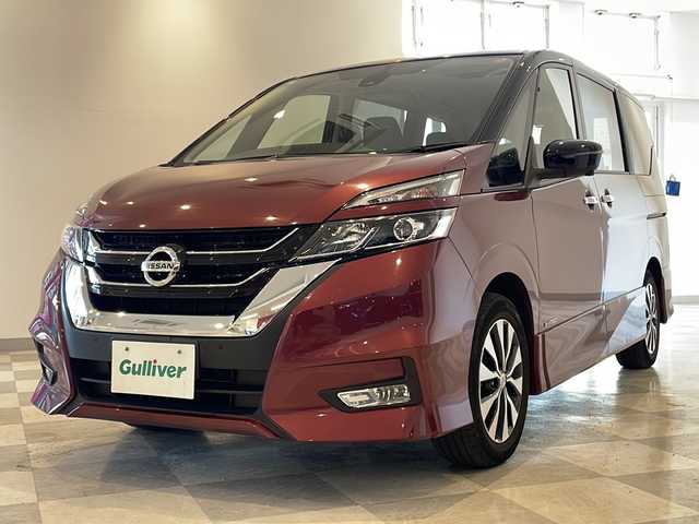 日産 セレナ ハイウェイスターVセレクションⅡ 福井県 2019(平31)年 3.1万km マルーンレッド 2トーン 純正９インチナビ／DTV／Ｂｌｕｅｔｏｏｔｈ／フリップダウンモニター／両側パワースライドドア／アラウンドビューモニタ／ビルドインＥＴＣ／ワンオーナー／ドライブレコーダー／スマートキー／プッシュスタート