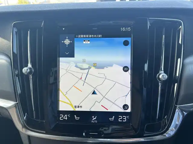 ボルボ Ｖ９０ T5 モメンタム 滋賀県 2018(平30)年 4.2万km オニキスブラックP レザーシート／タン/シートヒーター/純正ナビ/フルセグテレビ/３６０°カメラ/パーキングアシスト/パワーバックドア/LEDヘッドライト/ACC/LKA/BUS/ETC