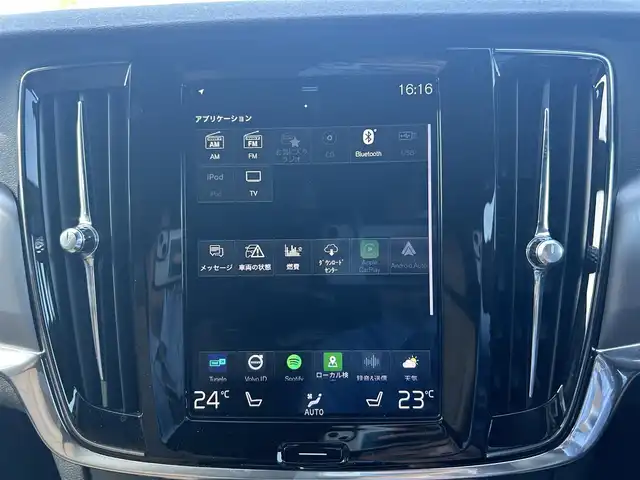 ボルボ Ｖ９０ T5 モメンタム 滋賀県 2018(平30)年 4.2万km オニキスブラックP レザーシート／タン/シートヒーター/純正ナビ/フルセグテレビ/３６０°カメラ/パーキングアシスト/パワーバックドア/LEDヘッドライト/ACC/LKA/BUS/ETC