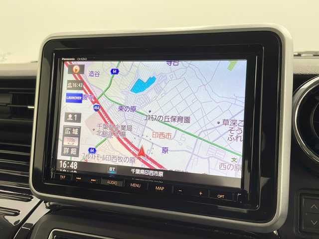スズキ スペーシア カスタム HYBRID XS ターボ 千葉県 2018(平30)年 4.6万km スチールシルバーM 禁煙車/デュアルセンサーブレーキサポート/純正8型ナビ（CN-RZ843）/CD/DVD/SD/USB/Bluetooth/アラウンドビューモニター/フルセグTV/ヘッドアップディスプレイ/レーンアシスト/クルーズコントロール/横滑り防止機能/アイドリングストップ/LEDオートライト/コーナーセンサー/シートヒーター/ハーフレザーシート/パドルシフト/ステアリングスイッチ/純正15インチアルミホイール/純正フロアマット/スペアキー