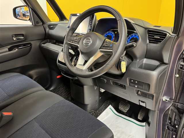 日産 ルークス HWS Gターボ プロパイロットED 群馬県 2020(令2)年 2.8万km 紺Ⅱ 360°セーフティアシスト/・インテリジェントエマージェンシーブレーキ/・踏み間違い衝突防止アシスト/・インテリジェントLI +LDW/・インテリジェントFCW/・ハイビームアシスト/・アダプティブLEDヘッドライトシステム/・インテリジェントDA/プロパイロット/純正9インチSDナビ/・フルセグTV/・CD/DVD/BT/・USB/SD/iPod/・AM.FM/アラウンドビューモニター/ハンズフリー両側電動スライドドア/ビルトインETC/ドライブレコーダー/パーキングセンサー/革巻きステアリング/ステアリングスイッチ/電子パーキングブレーキ/オートホールド/アイドリングストップ/USBポート/スマートキー×2/プッシュスタート/LEDヘッドライト/フォグランプ/オートライト/純正15インチAW/純正フロアマット/純正ドアバイザー/電動格納ウィンカーミラー/横滑り防止システム