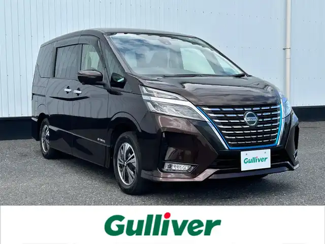 日産 セレナ e－パワー ハイウェイスター V 千葉県 2020(令2)年 2.6万km インペリアルアンバーP 純正10インチナビ/(フルセグTV BT CD DVD FM AM)/全周囲カメラ/プロパイロット/衝突被害軽減システム/車線逸脱警報/両側パワースライドドア/ハンズフリーオートスライドドア/横滑り防止装置/ETC/アイドリングストップ/LEDヘッドライト/フォグランプ/オートライト/ウィンカーミラー/電動格納ミラー/純正　インチAW/シートリフター/プッシュスタート/スマートキー/スペアキー/フロアマット/ドアバイザー/取扱説明書/保証書
