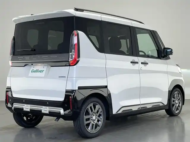 三菱 デリカミニ T プレミアム リミテッド ED 愛知県 2025(令7)年 0.1千km アメジストブラック/シルキーホワイト T　PREMIUM　LIMITED　9型ディスプレイオーディオ（121/330）　サイドデカール（33/440）/届出済未使用車　純正９型ＤＡ　カープレイ　アラウンドビューカメラ　マイパイロット　追従クルコン　衝突軽減　両側電動スライドドア　黒ハーフレザー　シートヒーター　ルーフレール　ＬＥＤヘッドライト　禁煙車