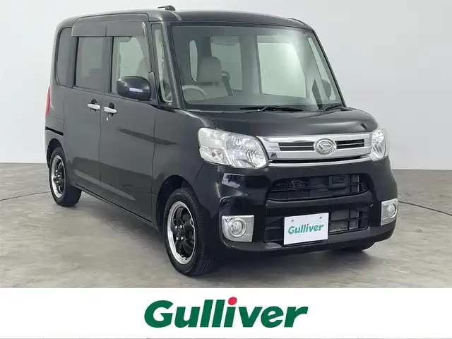 ダイハツ タント X ターボ スマートセレ SA 大分県 2014(平26)年 8.7万km ブラックマイカメタリック パイオニアナビ　/電動スライドドア　/ＨＩＤヘッドライト　/フォグランプ　/オートライト/１４インチアルミホイール　/衝突被害軽減ブレーキ /ワンセグTV /Bluetothオーディオ /スマートキー /リモコンエンジンスターター /オートエアコン/横滑り防止装置/禁煙車