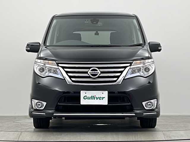 日産 セレナ HWS S HV Vエアロ+Sefty Aセーフ 大阪府 2015(平27)年 2.4万km ダイヤモンドブラック 純正ナビ/・フルセグTV/・Bluetooth/・FM/AM/純正後席フリップダウンモニター/アラウンドビューモニター/衝突軽減システム/クルーズコントロール/両側パワースライドドア/前後コーナーセンサー/ビルトインETC/スマートキー/LEDヘッドライト