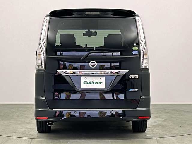 日産 セレナ HWS S HV Vエアロ+Sefty Aセーフ 大阪府 2015(平27)年 2.4万km ダイヤモンドブラック 純正ナビ/・フルセグTV/・Bluetooth/・FM/AM/純正後席フリップダウンモニター/アラウンドビューモニター/衝突軽減システム/クルーズコントロール/両側パワースライドドア/前後コーナーセンサー/ビルトインETC/スマートキー/LEDヘッドライト