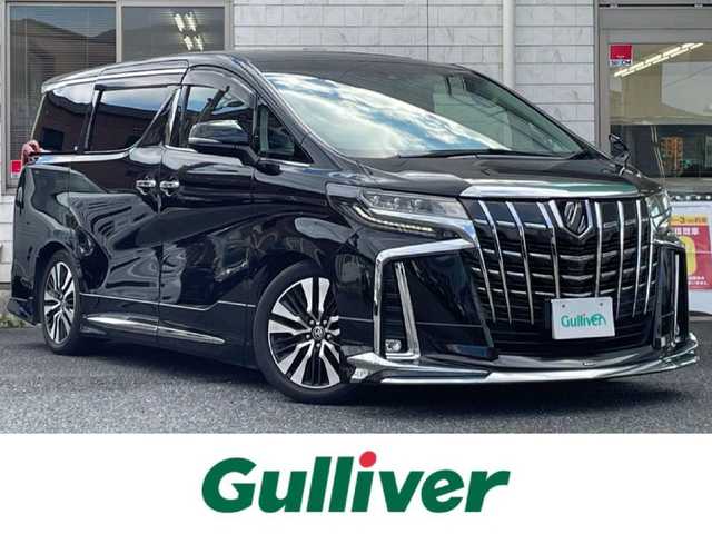 トヨタ アルファード S Cパッケージ 福岡県 2021(令3)年 10.9万km ブラック ワンオーナー/ツインムーンルーフ/モデリスタエアロ(フロント/サイド/リア)/純正12.1インチフリップダウンモニター【V12T-R68C】/デジタルインナーミラー/純正9インチコネクテッドナビ/　(AM/FM/CD/DVD/Bluetooth/フルセグTV/Miracast)/バックカメラ/トヨタセーフティセンス/・プリクラッシュセーフティ/・レーントレーシングサポート/・レーダークルーズコントロール/・レーンディパーチャーアラート/・オートマッチックハイビーム/・アダプティブハイビーム/・ロードサインアシスト/・先行車発進アラーム/・リヤクロストラフィックアラート/横滑り防止/純正18インチAW/パワーバックドア/前後ドライブレコーダー【CellSTAR CS-32FH】/ビルトインETC2.0/パワーシート(D/N)/シートメモリー/シートヒーター/エアシート(D/N)/ステアリングヒーター/ステアリングスイッチ/オットマン(N/後席)/後席用サンシェード(2.3列目)/nanoe/純正フロアマット/ドアバイザー/USBポート/スペアキー×1/アクセサリーソケット/ISOFIX/保証書/取扱説明書/マルチメディア取扱説明書