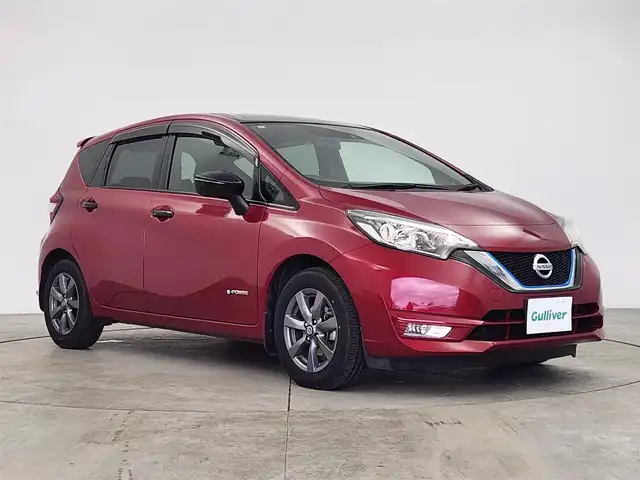 日産 ノート e－パワー X Bアロー 愛知県 2018(平30)年 3.7万km 赤 純正7インチナビ/バックカメラ/Bluetooth/フルセグTV/衝突被害軽減ブレーキ/クルーズコントロール/横滑り防止装置/レーンキープアシスト/オートライト/フォグランプ/ETC/純正AW/純正フロアマット/プッシュスタート/スマートキー/スペアキー