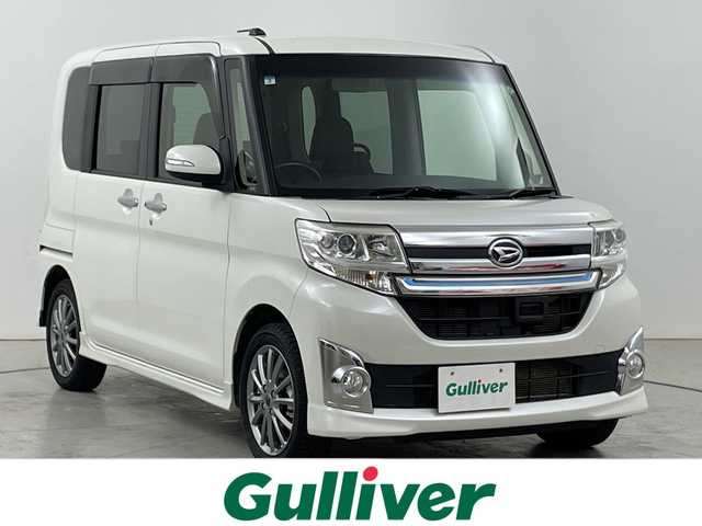 ダイハツ タント カスタム RS トップED SA 道央・札幌 2015(平27)年 5万km パールホワイトⅢ 4WD/スマートアシスト/社外オーディオ/両側パワースライドドア/LEDオートライト/フォグランプ/合皮ハーフレザーシート/社外15インチアルミホイール/アイドリングストップ/スマートキー