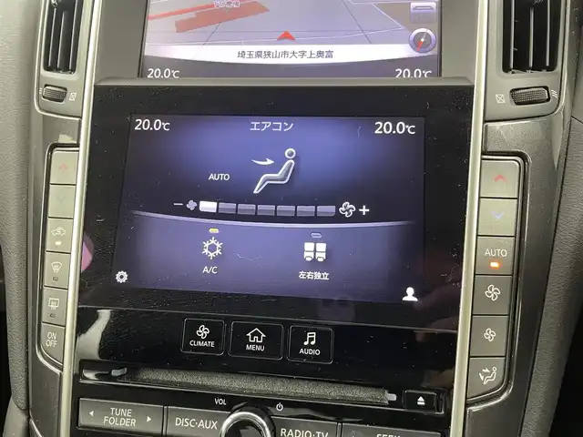 日産 スカイライン 200GT－t 埼玉県 2015(平27)年 3.9万km クリスタルホワイトパール ワンオーナー　/純正８インチナビ　/バックカメラ　/クルーズコントロール　/ハーフレザーシート　/ビルトインＥＴＣ２．０　/社外前後ドライブレコーダー　/純正フロアマット　/Ｂｌｕｅｔｏｏｔｈ　/フルセグＴＶ