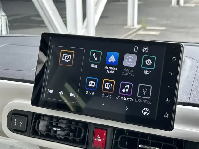 ダイハツ ムーヴ キャンバス ストライプス G ターボ 静岡県 2025(令7)年 0.2万km シャイニングホワイトパール/ファインミントメタリック ターボ車/スマートアシスト/純正９型ディスプレイ/フルセグＴＶ/HDMI/BTオーディオ/ＥＴＣ/バックカメラ/ＡＰＰＬＥＣＡＲＰＬＡＹ/両側電動スライドドア/ＬＥＤヘッドランプ/フォグライト/追従クルーズコントロール/ディズニー仕様シートカバー/ホットカップホルダー/純正フロアマット/スマートキー2本