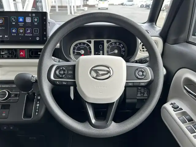 ダイハツ ムーヴ キャンバス ストライプス G ターボ 静岡県 2025(令7)年 0.2万km シャイニングホワイトパール/ファインミントメタリック ターボ車/スマートアシスト/純正９型ディスプレイ/フルセグＴＶ/HDMI/BTオーディオ/ＥＴＣ/バックカメラ/ＡＰＰＬＥＣＡＲＰＬＡＹ/両側電動スライドドア/ＬＥＤヘッドランプ/フォグライト/追従クルーズコントロール/ディズニー仕様シートカバー/ホットカップホルダー/純正フロアマット/スマートキー2本