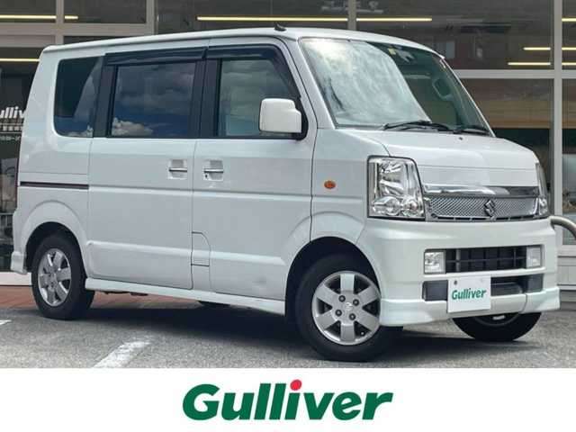 スズキ エブリィ ワゴン PZターボ 岐阜県 2008(平20)年 3.4万km パールホワイト リモコンキー/AM/FM/CD/AUX/４WD/ターボ/シートヒーター/片側パワースライドドア/フルフラットシート/サマータイヤ付き/スペア板キー2本/盗難防止装置