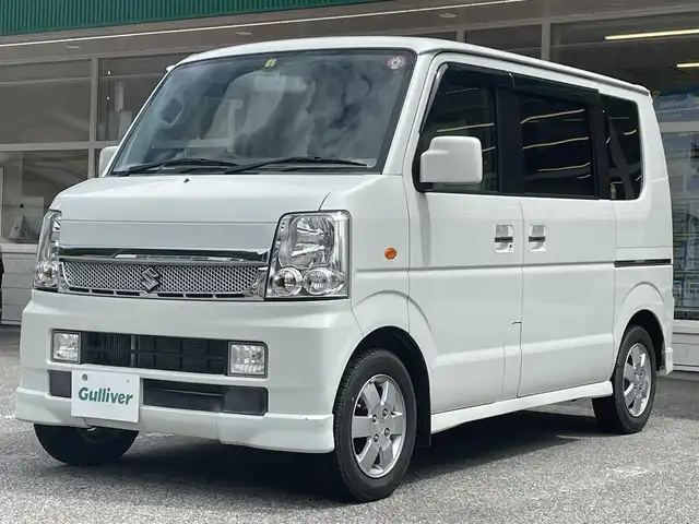 スズキ エブリィ ワゴン PZターボ 岐阜県 2008(平20)年 3.4万km パールホワイト リモコンキー/AM/FM/CD/AUX/４WD/ターボ/シートヒーター/片側パワースライドドア/フルフラットシート/サマータイヤ付き/スペア板キー2本/盗難防止装置