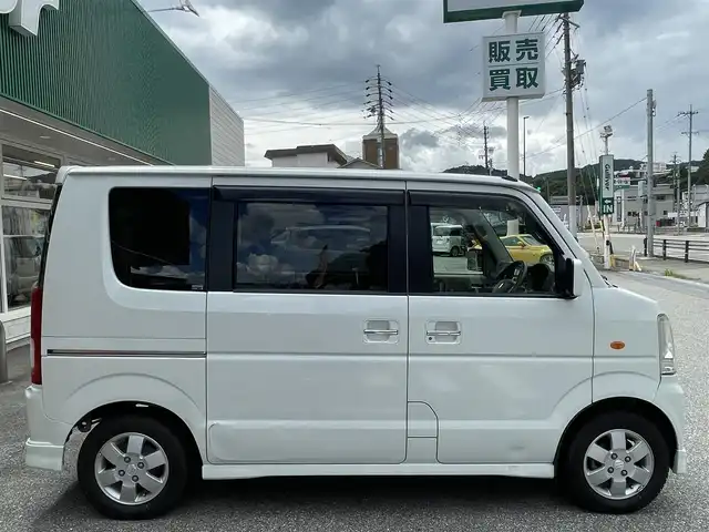 スズキ エブリィ ワゴン PZターボ 岐阜県 2008(平20)年 3.4万km パールホワイト リモコンキー/AM/FM/CD/AUX/４WD/ターボ/シートヒーター/片側パワースライドドア/フルフラットシート/サマータイヤ付き/スペア板キー2本/盗難防止装置