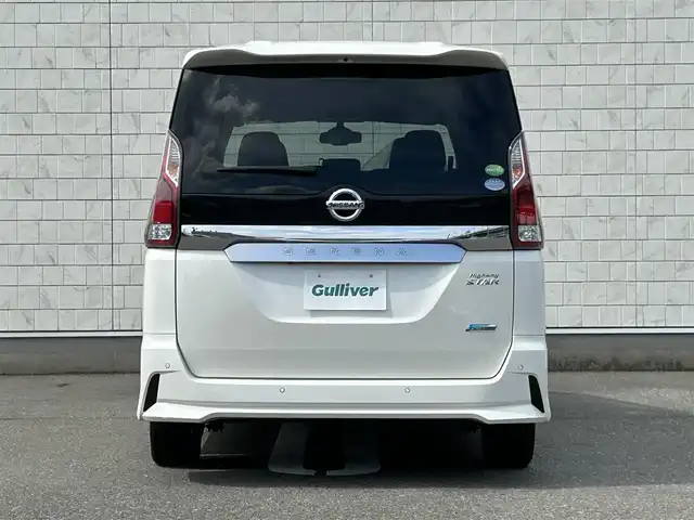 日産 セレナ ハイウェイスター Vセレクション 福岡県 2018(平30)年 4.7万km ブリリアントホワイトパール 純正７型SDナビ(フルセグTV/CD)アラウンドビューモニター後席フリップダウンモニターエマージェンシーブレーキコーナーセンサー両側パワスラETC2.0USBポート純正LEDヘッドライト純正フロアマット純正アルミホイール16インチスマートキープッシュスタート
