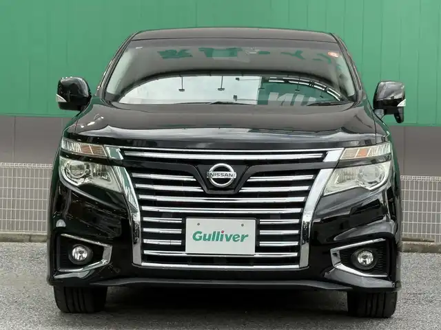 日産 エルグランド 250ハイウェイスターS 千葉県 2018(平30)年 3.6万km ファントムブラック 純正ナビ/(Bluetooth/フルセグTV/CD/DVD/FM)/バックカメラ/フリップダウンモニター/ドライブレコーダー/クルーズコントロール/両側パワースライドドア/オットマン(N席/2列目)/ロールサンシェード/ドアバイザー/純正18インチアルミホイール/純正フロアマット/サイド+カーテンエアバッグ/ETC/スマートキー