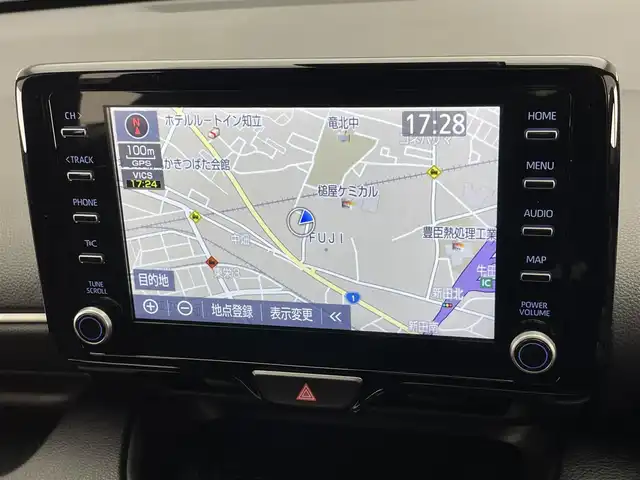 トヨタ ヤリス ハイブリッド Z 愛知県 2023(令5)年 1.6万km センシュアルレッドマイカ 純正８型ＤＡナビＴＶ　全方位カメラ　禁煙　シートヒーター　セーフティセンス　衝突軽減　車線逸脱　追従クルコン　ＬＥＤオートライト　コーナーセンサー　ステアリングヒーター　フォグランプ　純正フロアマット