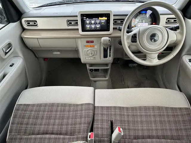 スズキ ラパン X 岡山県 2015(平27)年 8.2万km フォーンベージュメタリック/ホワイト2トーンルーフ 登録時走行距離81211km/純正ナビ/フルセグTV(AM/FM/CD/DVD/Bluetooth)/全方位カメラ/前後ドライブレコーダー/ビルトインETC/レーダーブレーキサポート/横滑り防止装置/アイドリングストップ/D席シートヒーター/USB入力端子/純正フロアマット/14インチ純正AW/電動格納ミラー/プッシュスタート/スマートキー×2