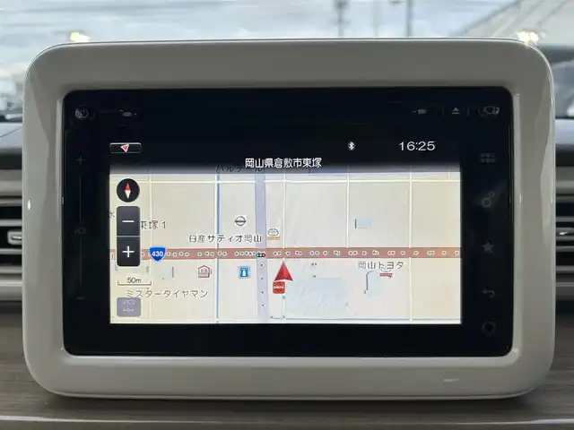 スズキ ラパン X 岡山県 2015(平27)年 8.2万km フォーンベージュメタリック/ホワイト2トーンルーフ 登録時走行距離81211km/純正ナビ/フルセグTV(AM/FM/CD/DVD/Bluetooth)/全方位カメラ/前後ドライブレコーダー/ビルトインETC/レーダーブレーキサポート/横滑り防止装置/アイドリングストップ/D席シートヒーター/USB入力端子/純正フロアマット/14インチ純正AW/電動格納ミラー/プッシュスタート/スマートキー×2