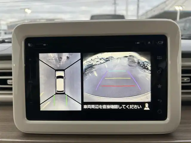 スズキ ラパン X 岡山県 2015(平27)年 8.2万km フォーンベージュメタリック/ホワイト2トーンルーフ 登録時走行距離81211km/純正ナビ/フルセグTV(AM/FM/CD/DVD/Bluetooth)/全方位カメラ/前後ドライブレコーダー/ビルトインETC/レーダーブレーキサポート/横滑り防止装置/アイドリングストップ/D席シートヒーター/USB入力端子/純正フロアマット/14インチ純正AW/電動格納ミラー/プッシュスタート/スマートキー×2