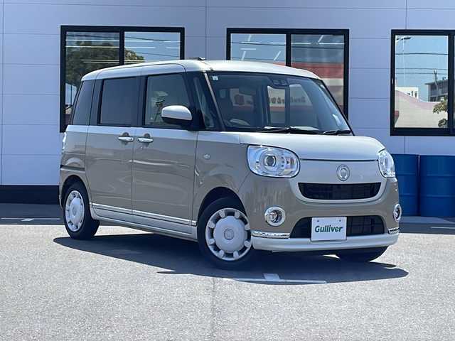 ダイハツ ムーヴ キャンバス G メイクアップ リミテッド　SAⅢ 山口県 2022(令4)年 5.4万km パールホワイトⅢ/ナチュラルベージュマイカメタリック 2トーン 社外SDナビ　【AVN-RB7】/Bluetooth接続/DVD再生機能有/アラウンドビューバックモニター/ETC/スマートキー/プッシュエンジンスタート/アイドリングストップ/シートヒーター/両側パワースライドドア/ABS/スマートアシストIII/横滑り防止装置