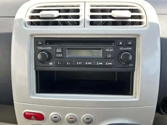 三菱 ｅＫワゴン MX 群馬県 2010(平22)年 8万km シルキーホワイト 純正オーディオ（FM/AM/CD）/社外ナビ（SD/MD）/ワンオーナー/スペアキー/電動格納ミラー/純正フロアマット/純正ホイールキャップ/保証書/記録簿/取扱説明書