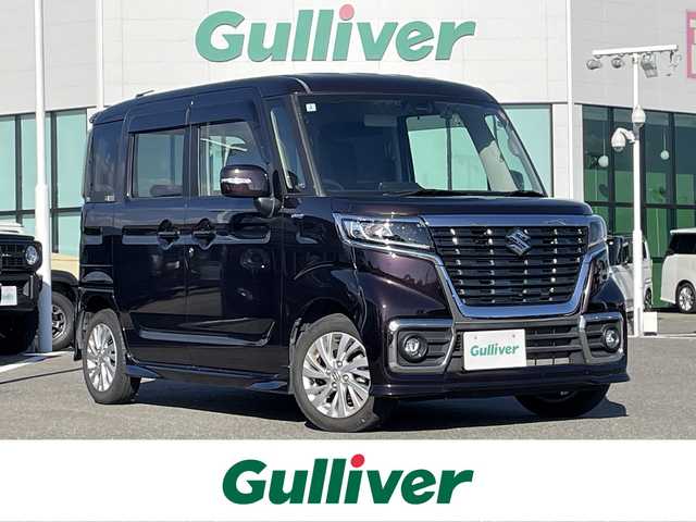 スズキ スペーシア カスタム HYBRID GS 佐賀県 2020(令2)年 2万km ムーンライトバイオレットPM 7インチ純正SDナビ/（FM/AM/CD/DVD/フルセグ/Bluetooth）/バックカメラ/片側パワースライドドア/ドライブレコーダー/ETC/運転席シートヒーター/電動格納ミラー/ステアリングスイッチ/オートライト/LEDヘッドライト/フロントフォグ/オートエアコン/純正14インチアルミ/純正ドアバイザー/純正フロアマット/デュアルセンサーブレーキサポート/アイドリングストップ
