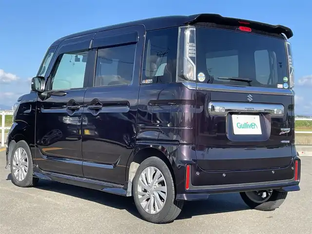 スズキ スペーシア カスタム HYBRID GS 佐賀県 2020(令2)年 2万km ムーンライトバイオレットPM 7インチ純正SDナビ/（FM/AM/CD/DVD/フルセグ/Bluetooth）/バックカメラ/片側パワースライドドア/ドライブレコーダー/ETC/運転席シートヒーター/電動格納ミラー/ステアリングスイッチ/オートライト/LEDヘッドライト/フロントフォグ/オートエアコン/純正14インチアルミ/純正ドアバイザー/純正フロアマット/デュアルセンサーブレーキサポート/アイドリングストップ