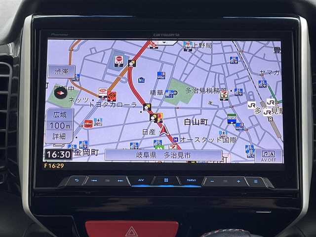 ホンダ Ｎ ＢＯＸ 2トーン カスタム ターボSSパッケージ 岐阜県 2014(平26)年 7.6万km プレミアムホワイトパール (株)IDOMが運営する【じしゃロン多治見店】の自社ローン専用車両になります。こちらは現金またはオートローンご利用時の価格です。自社ローンご希望の方は別途その旨お申付け下さい。/社外9インチナビ/　（Bluetooth/DVD/フルセグ）/クルーズコントロール/両側パワースライドドア/衝突軽減ブレーキ/バックカメラ/オートライト/フォグランプ/パドルシフト/ドライブレコーダー/ETC/社外グリル/社外テールランプ