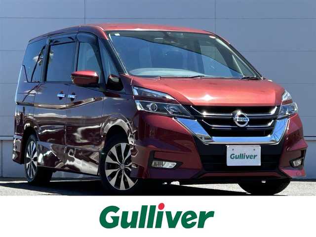 日産 セレナ ハイウェイスター プロパイロットED 佐賀県 2017(平29)年 9.5万km マルーンレッド プロパイロット/エマージェンシーブレーキ/前後ソナー/純正9インチSDナビ/・バックカメラ/・フルセグTV/BT/CD/DVD/フリップダウンモニター/両側パワースライドドア/純正16インチAW/LEDヘッドライト/フォグランプ/オートライト/ETC2.0/プッシュスタート/リアサンシェード/保証書