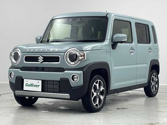 スズキ ハスラー HYBRID X 茨城県 2025(令7)年 0.1千km オフブルーM 純正９型ナビ　パノラミックビューモニター　フルセグＴＶ　衝突軽減ブレーキ　シートヒーター　ＬＥＤライト　クリアランスソナー　アダプティブクルーズコントロール　横滑り防止装置　ＵＳＢ入力端子　禁煙車