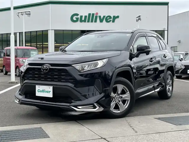 トヨタ ＲＡＶ４ X 愛媛県 2022(令4)年 1.6万km アティチュードブラックマイカ 登録時走行距離：15672km/メーカーOP純正ナビ/AM/FM/BT/フルセグTV/ETC2.0/バックカメラ/追従クルコン/レーンキープアシスト/衝突軽減システム/横滑り防止装置/盗難防止装置/モデリスタエアロ　フロント/サイド/LEDヘッドライト/オートライト/オートハイビーム/エンジンスタートボタン/リモコンキー/純正アルミホイール/アイドリング/AAC/コーナーセンサー