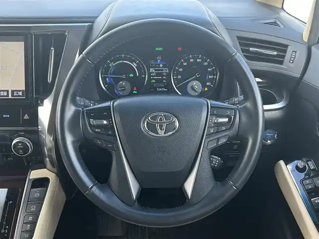 トヨタ アルファードハイブリット X 岩手県 2017(平29)年 5.3万km グレイッシュブルーマイカメタリック セーフティセンス 10型ナビ バックC ETC BT フルセグ DVD再生 クルーズコントロール ドライブレコーダー AC100Vコンセント 電動スライド ステアスイッチ オートLEDライト フォグランプ 純正16インチAW スマートキー