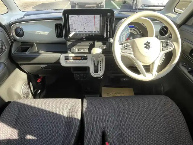 スズキ ワゴンＲ スマイル HYBRID S 島根県 2025(令7)年 0.1千km ベージュ 純正メモリナビ　/(AM/FM/フルセグTV/ＤＶＤ再生/Ｂｌｕｅｔｏｏｔｈ接続)　/全方位/バック/サイドカメラ　/片側パワースライドドア　/アダプティブクルーズコントロールシステム　/前後コーナーセンサー/レーンアシスト/デュアルカメラブレーキサポート　/ヘッドアップディスプレイ　/運転席シートヒーター　/オートハイビーム／ライト　/純正ＬＥＤヘッドライト　/純正１４インチアルミホイール/純正フロアマット