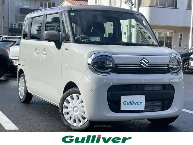 スズキ ワゴンＲ スマイル HYBRID S 島根県 2025(令7)年 0.1千km ベージュ 純正メモリナビ　/(AM/FM/フルセグTV/ＤＶＤ再生/Ｂｌｕｅｔｏｏｔｈ接続)　/全方位/バック/サイドカメラ　/片側パワースライドドア　/アダプティブクルーズコントロールシステム　/前後コーナーセンサー/レーンアシスト/デュアルカメラブレーキサポート　/ヘッドアップディスプレイ　/運転席シートヒーター　/オートハイビーム／ライト　/純正ＬＥＤヘッドライト　/純正１４インチアルミホイール/純正フロアマット