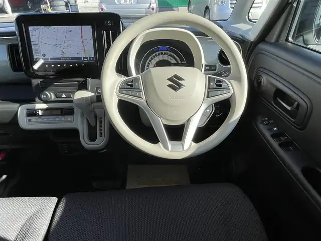 スズキ ワゴンＲ スマイル HYBRID S 島根県 2025(令7)年 0.1千km ベージュ 純正メモリナビ　/(AM/FM/フルセグTV/ＤＶＤ再生/Ｂｌｕｅｔｏｏｔｈ接続)　/全方位/バック/サイドカメラ　/片側パワースライドドア　/アダプティブクルーズコントロールシステム　/前後コーナーセンサー/レーンアシスト/デュアルカメラブレーキサポート　/ヘッドアップディスプレイ　/運転席シートヒーター　/オートハイビーム／ライト　/純正ＬＥＤヘッドライト　/純正１４インチアルミホイール/純正フロアマット