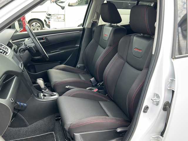 スズキ スイフト スポーツ 石川県 2015(平27)年 7万km スノーホワイトパール 社外SDナビ〔AVIC-MRZ099〕/（CD/DVD/BT/フルセグ/USB/iPod）/バックカメラ/クルーズコントロール/HIDオートライト/社外17インチAW/前後ドライブレコーダー（ZDR-015）/パドルシフト/ステアリングスイッチ/横滑り防止装置/スマートキー/ビルトインETC/革巻いステアリング