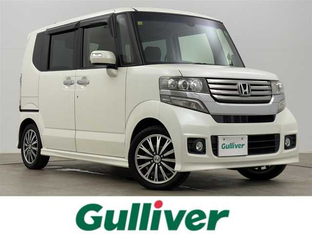 ホンダ Ｎ ＢＯＸ カスタム ターボ SSパッケージ 岡山県 2014(平26)年 4.4万km プレミアムホワイトパール 両側電動スライドドア/クルーズコントロール/パドルシフト/純正ドライブレコーダー（前後）/純正８インチナビ/フルセグTV/Bluetooth/パドルシフト/LEDヘッドライト/バックカメラ/アイドリングストップ