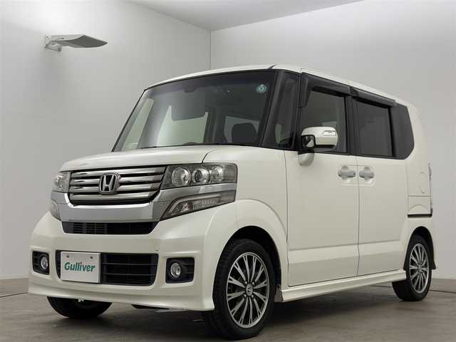 ホンダ Ｎ ＢＯＸ カスタム ターボ SSパッケージ 岡山県 2014(平26)年 4.4万km プレミアムホワイトパール 両側電動スライドドア/クルーズコントロール/パドルシフト/純正ドライブレコーダー（前後）/純正８インチナビ/フルセグTV/Bluetooth/パドルシフト/LEDヘッドライト/バックカメラ/アイドリングストップ