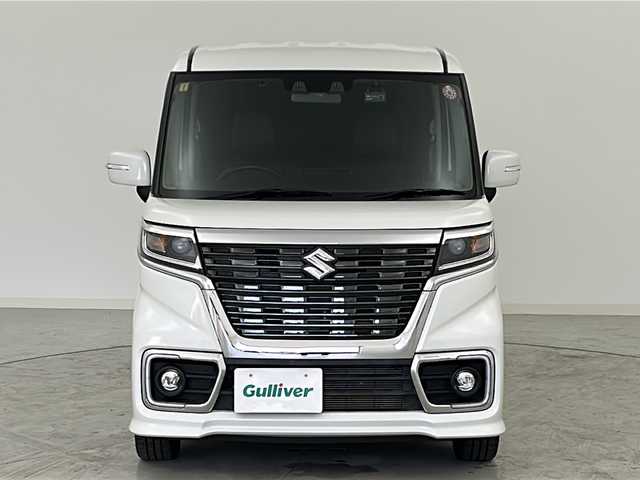スズキ スペーシア カスタム HYBRID XS 宮城県 2021(令3)年 3.8万km ピュアホワイトP スズキセーフティサポート/・デュアルセンサーブレーキサポート/・標識認識システム/・車線逸脱警報機能/・車線逸脱抑制機能/・車線維持支援システム/・レーダークルーズコントロール/純正7インチナビ（CN-HE01WD)/・フルセグTV/・CD/DVD.BT.SD.USB/バックカメラ/両側パワースライド/革巻きステアリング/ハーフレザーシート/ステアリングスイッチ/シートヒーター（D席）/純正AW/社外ドラレコ（F.R）/LEDヘッドライト/プッシュスタート/スマートキー/ロールサンシェード/純正フロアマット